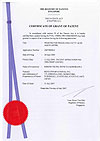 脂肪酸アルキルエステルの製造方法（シンガポール）特許証